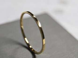 鏡面 K24GPゴールドフラットリング 1.0mm幅 ミラー｜K24GP RING bs｜477の画像