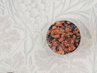 イタリア製ボタンの帯留◎カッパー×ブラック【送料無料】の画像