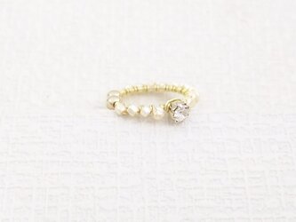 一粒ラインストーンイヤーカフS(クリア×カルトラ)  I0106の画像