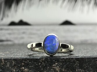 Opal Ring of Ripple Arm "青い海の色のオパールリング”の画像