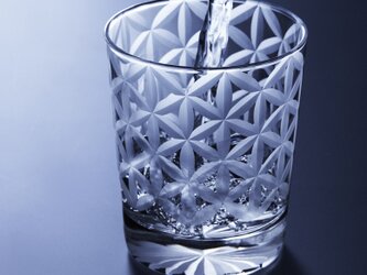 「魔法のグラス」東京切子（花切子）ロックグラス　フラワー・オブ・ライフの画像
