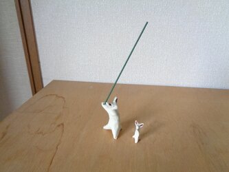 香立てウサギ　野球の画像