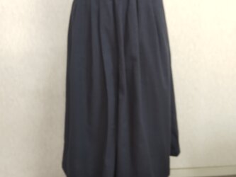 コットン　スカーチョ　キュロットスカート　ネイビー　紺　フリーサイズの画像