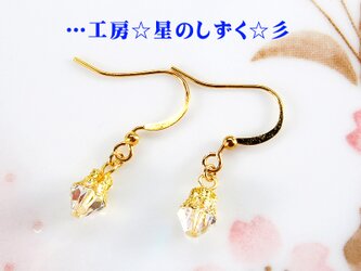 ☆輝くクリスタルスワロの一粒ピアス☆彡の画像