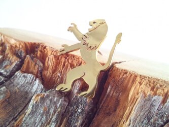 百獣の王　Lion　真鍮タイタック/ ピンブローチの画像