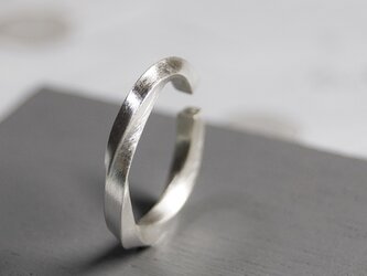 つや消し シルバーツイストイヤーカフ 2.0mm幅 マット｜SILVER EAR CUFF｜489の画像