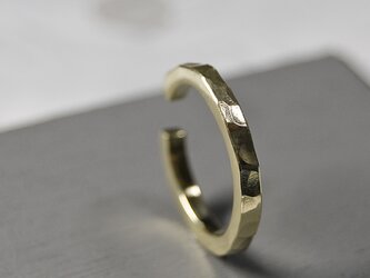 槌目 真鍮フラットイヤーカフ 2.0mm幅 凸凹｜BRASS EAR CUFF｜492の画像