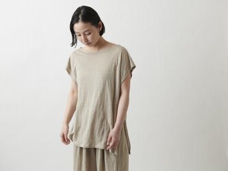 【new】enrica linenknit nosleeve cutsew/ naturalの画像