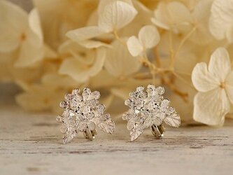 　silver 紫陽花　イヤリングの画像