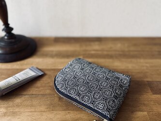 pouch[手織りLファスナーポーチ]ブラックの画像