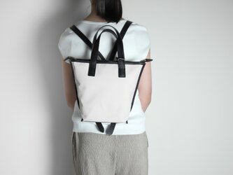 2way リュックサック 上質 帆布×レザ トートバッグ リュック レディース キャンバス ブラック ak-56hpの画像