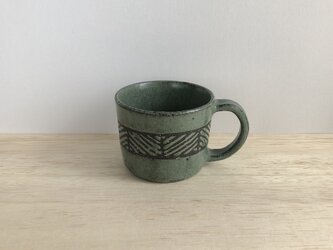 マグカップ（ヘリンボーン・グリーンA）の画像