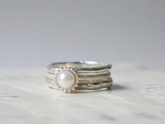 3set simple ring(sv＊アコヤ)の画像