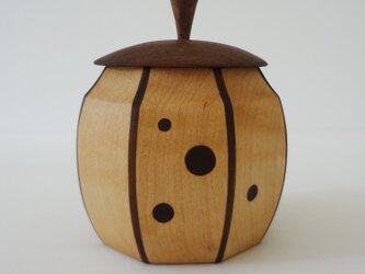 八角南瓜型縞茶器／メープルの画像