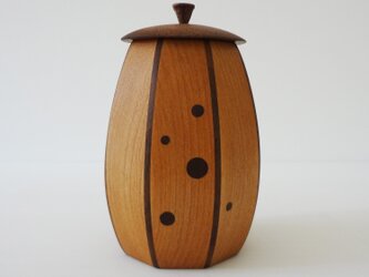 八角細長縞茶器／カバの画像
