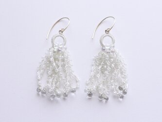 Tassel pierce White タッセルピアス　白の画像