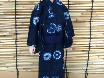「青涼み…紺碧」28cm男子ドール浴衣の画像