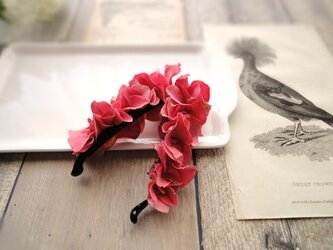 ミニ紫陽花のバナナクリップ ■ Chuchu シリーズ ■No.12 ストロベリーレッドの画像