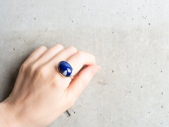 KISSHO 「市松」深い濃紺のラピスラズリ シルバーリング