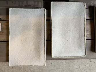 淡雪粉引き　角皿 25cmの画像