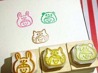 動物のかぶりものの画像