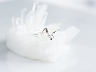 【Sterling silver 925】Adjustable Curvy Open Ringの画像