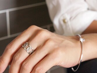 【Sterling silver 925 】Adjustable Chain Open Ringの画像
