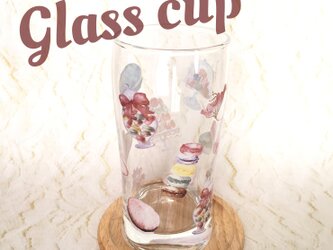 マカロン　グラスコップ　グラス　の画像
