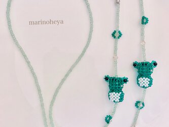 カエルメガネストラップ　マスクチェーンの画像
