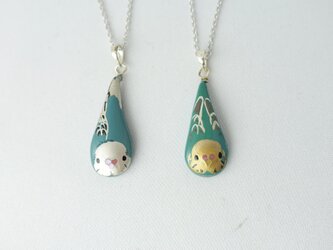 《受注制作》ウチの子オーダー しずく漆ネックレス(金)の画像