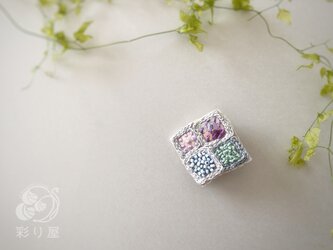 ブローチ【紫陽花】紫の画像