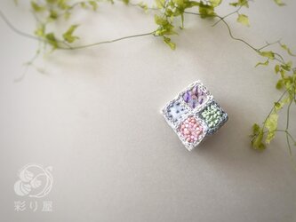 ブローチ【紫陽花】紫の画像