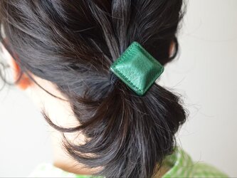 Airas Spuare~hair tie~【レザーヘアゴム】"green"の画像