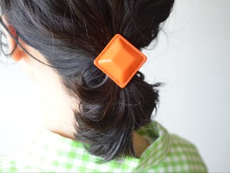 Airas Spuare~hair tie~【レザーヘアゴム】"orange"の画像