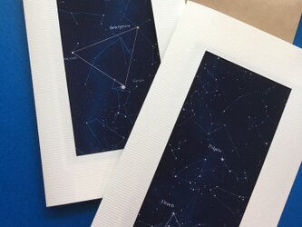 星のカード　～ 夏と冬の大三角、北極星　お好きな2枚をお選びくださいの画像