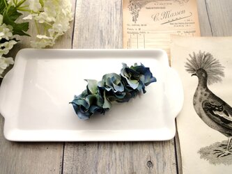 ミニ紫陽花のバレッタ ■ Chuchu シリーズ ■No.55 アクアブルーの画像