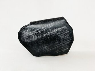 "Classic"ストーンウォレット 英国産ブライドルレザー×国内産仔牛革<BLACK>の画像
