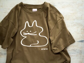 koubako-neko Tシャツ（オリーブ）の画像