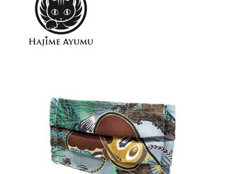 【現品1点限り‼︎】HAJIME AYUMU 高級和柄着物&ダブルガーゼリメイクデザイン折り畳みマスクの画像