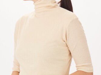 オーガニックコットン綿シフォン【５分袖】Ｔシャツの画像
