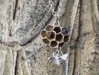 Honeycomb  necklace／silverの画像