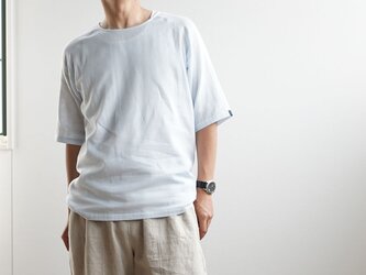 【お試し品！】男女兼用 コットン Wガーゼ Tシャツ #training/ライトブルー t020m-lbu1*kの画像