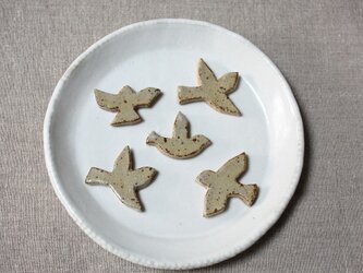 トリの箸置き5個セット（うずら）の画像