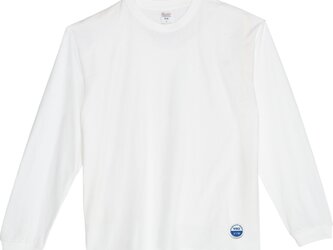 ロングスリーブTシャツ・ビッグシルエット【ホワイト】 刺繍ワッペンの画像