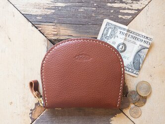 Semicircle Small wallet (camel)の画像