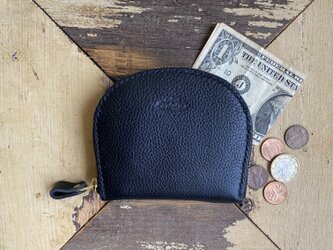 Semicircle Small wallet (Black)の画像