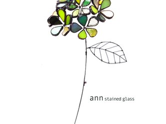 ステンドグラス　紫陽花D210630-Gの画像