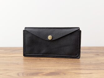 日本製牛革の長財布 SOFT&SLIM ／ ブラック※受注製作の画像