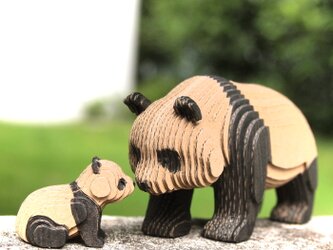【工作キット】段々動物園-パンダの親子・歩の画像