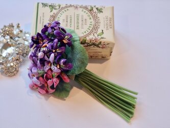 布花Small corsage gift series 3 color violetsの画像